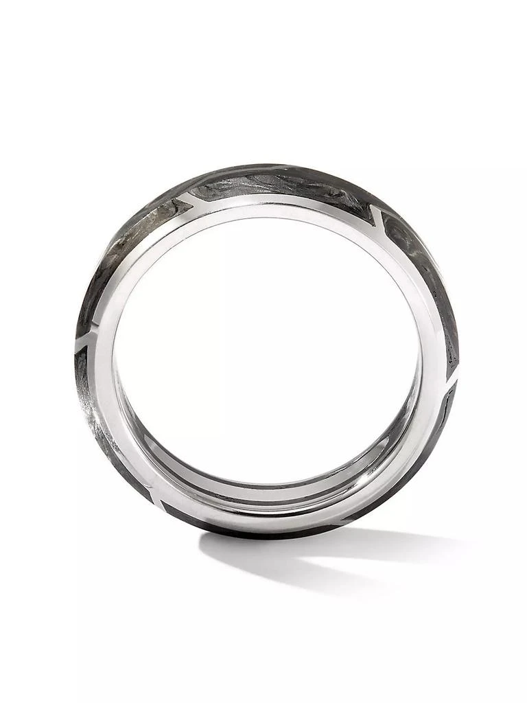 商品David Yurman|Forged Carbon Band Ring in 18K White Gold, 6mm,价格¥15462,第2张图片详细描述