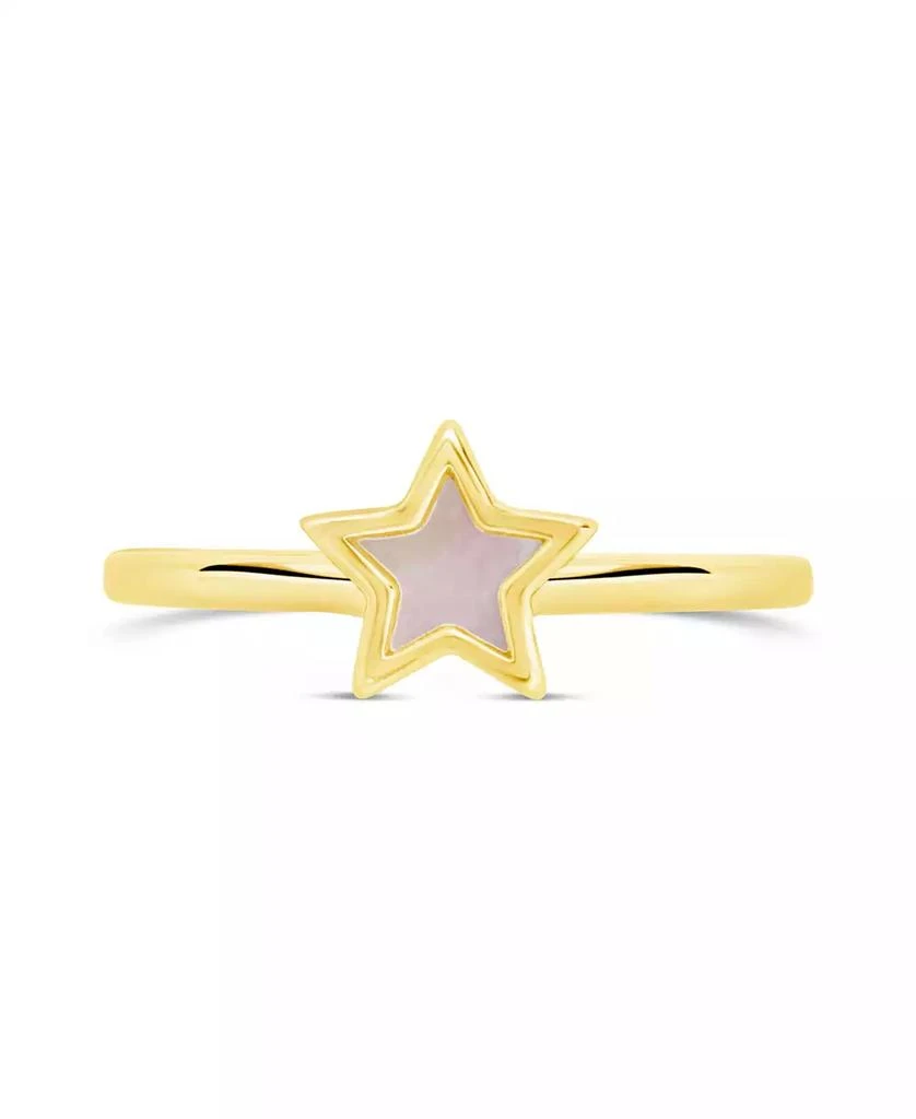 商品Sterling Forever|Genuine Mother of Pearl Star Bez Ring,价格¥216,第4张图片详细描述