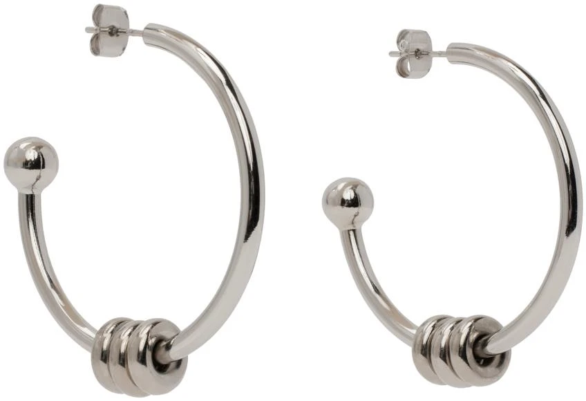 商品Justine Clenquet|SSENSE Exclusive Silver Tim Earrings,价格¥422,第1张图片