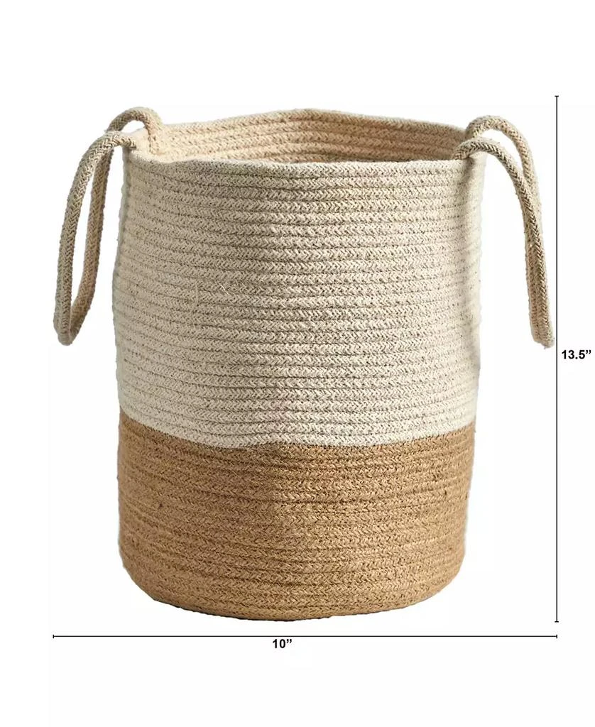 商品NEARLY NATURAL|12" Handmade Natural Cotton Woven Basket Planter,价格¥302,第2张图片详细描述