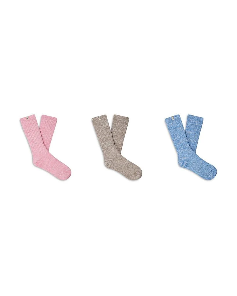 商品UGG|Rib Knit Slouchy Crew Socks, Pack of 3,价格¥333,第1张图片