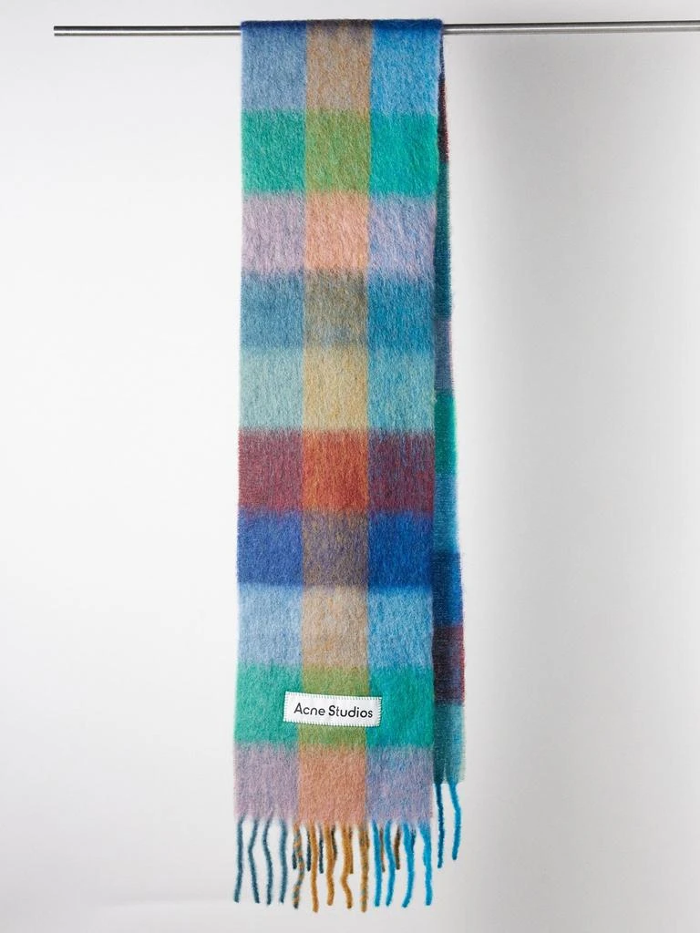 商品Acne Studios|Vally checked wool-blend scarf,价格¥2688,第4张图片详细描述