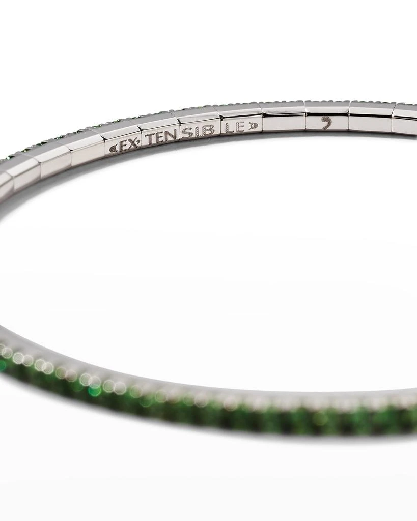 商品EXTENSIBLE|White Gold Stretch Tsavorite with Black Rhodium Tennis Bracelet,价格¥46259,第4张图片详细描述