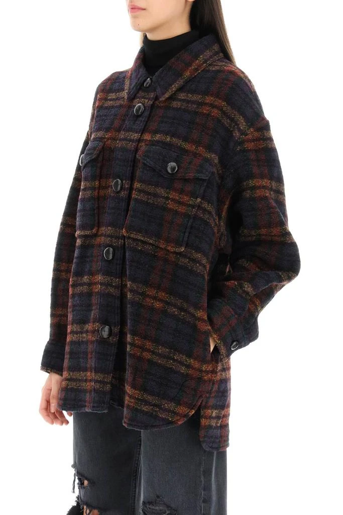 商品Isabel Marant Étoile|Isabel marant etoile 'harveli'  wool blend checkered coat,价格¥2814,第4张图片详细描述