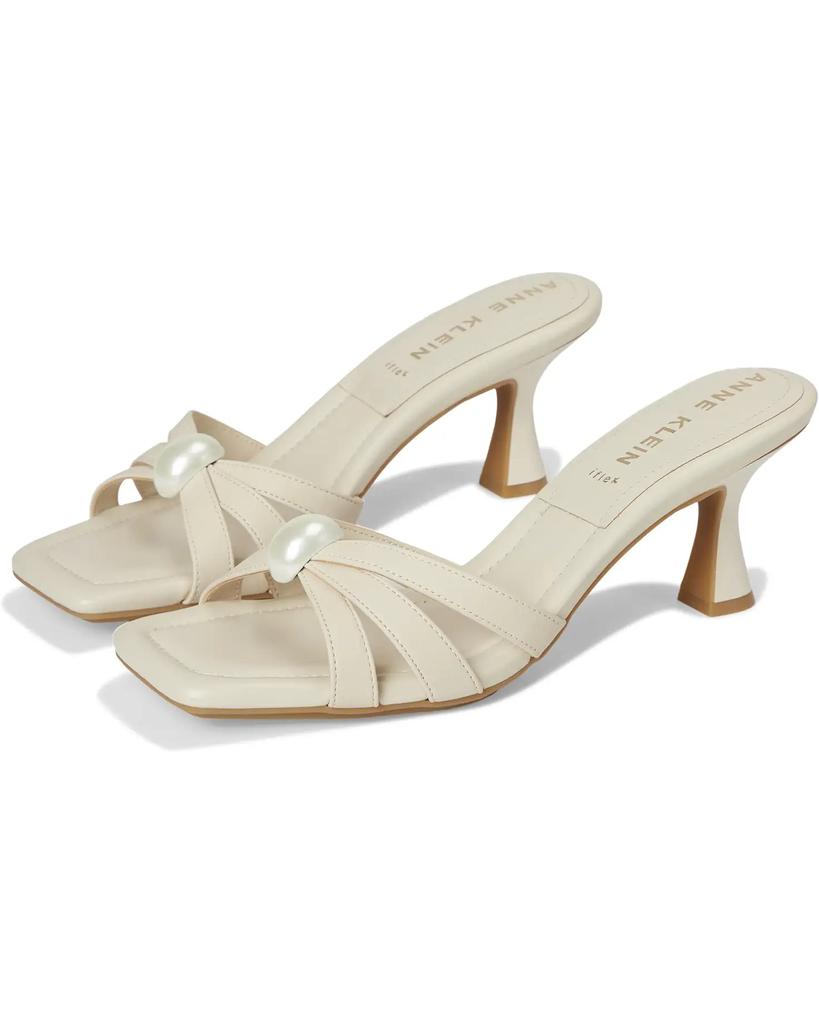 Jonelle Damen-Sandalen, cremefarben, eckige Zehenpartie, Kitten Heel, HAWK1527 image 2