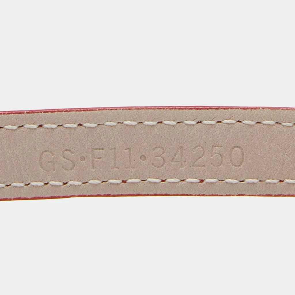 商品[二手商品] BVLGARI|Bvlgari Red Leather Gold Tone Double Coiled Wrap Bracelet,价格¥1368,第5张图片详细描述