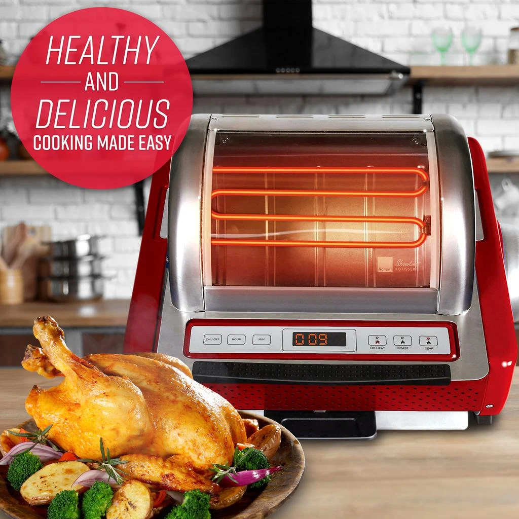 商品Ronco|EZ-Store Rotisserie Oven, Large Capacity (15lbs) Countertop Oven, Multi-Purpose Basket for Versatile Cooking,价格¥1072,第2张图片详细描述