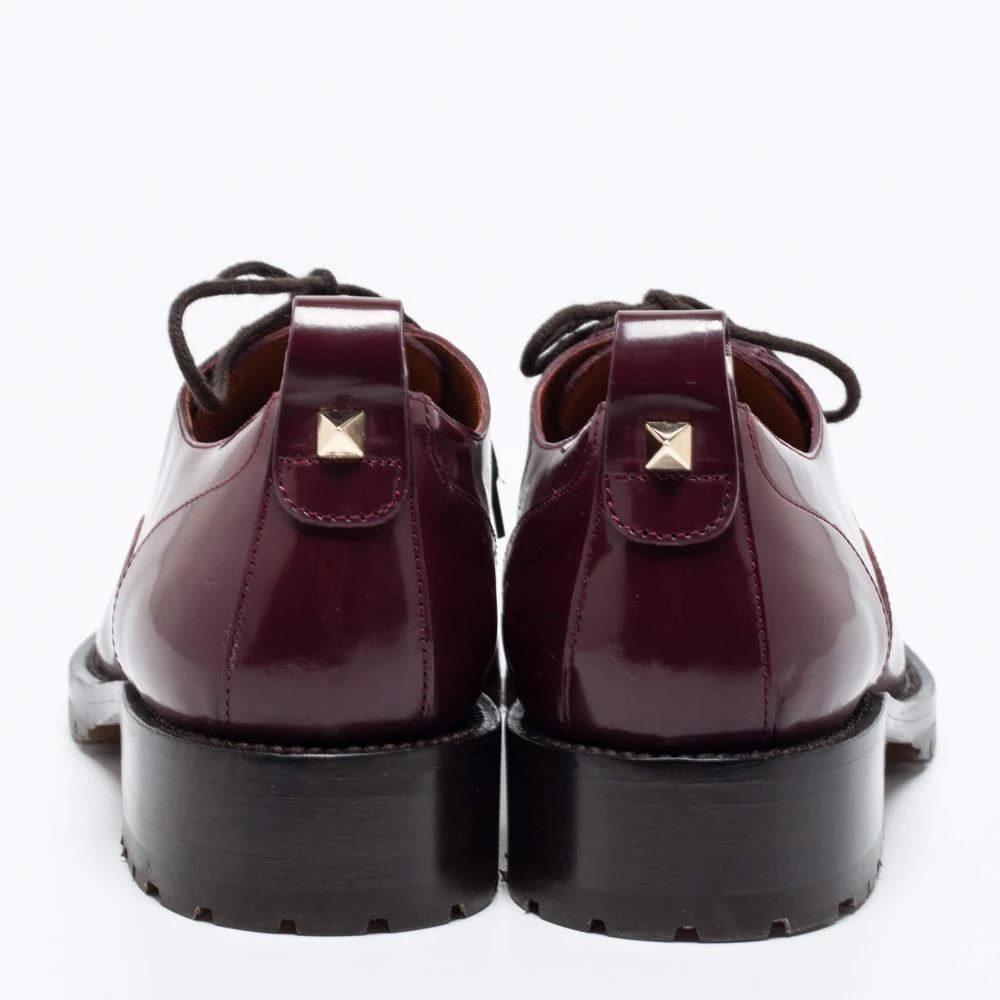 商品[二手商品] Valentino|Valentino Burgundy Patent Fringe Derby Oxfords Size 37,价格¥4668,第5张图片详细描述