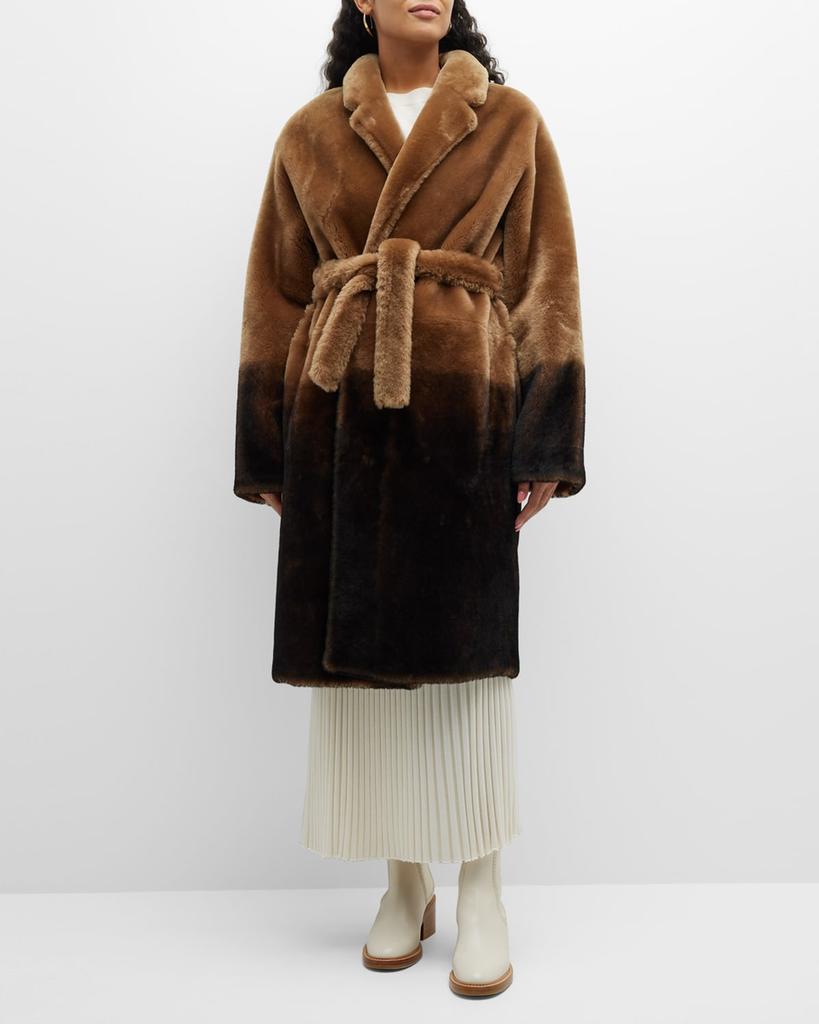Lyra Shearling Wrap Coat商品第1张图片规格展示