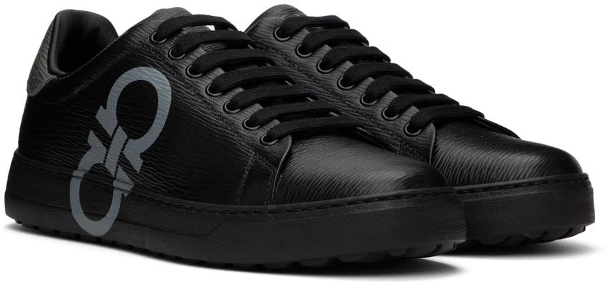 商品Salvatore Ferragamo|Black Gancini Sneakers,价格¥2404,第4张图片详细描述