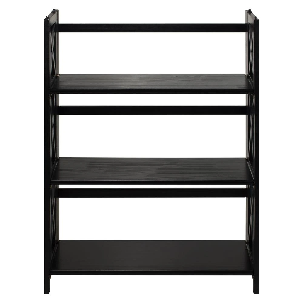 商品Casual Home|Montego 3-Shelf Folding Bookcase -Black,价格¥873,第1张图片