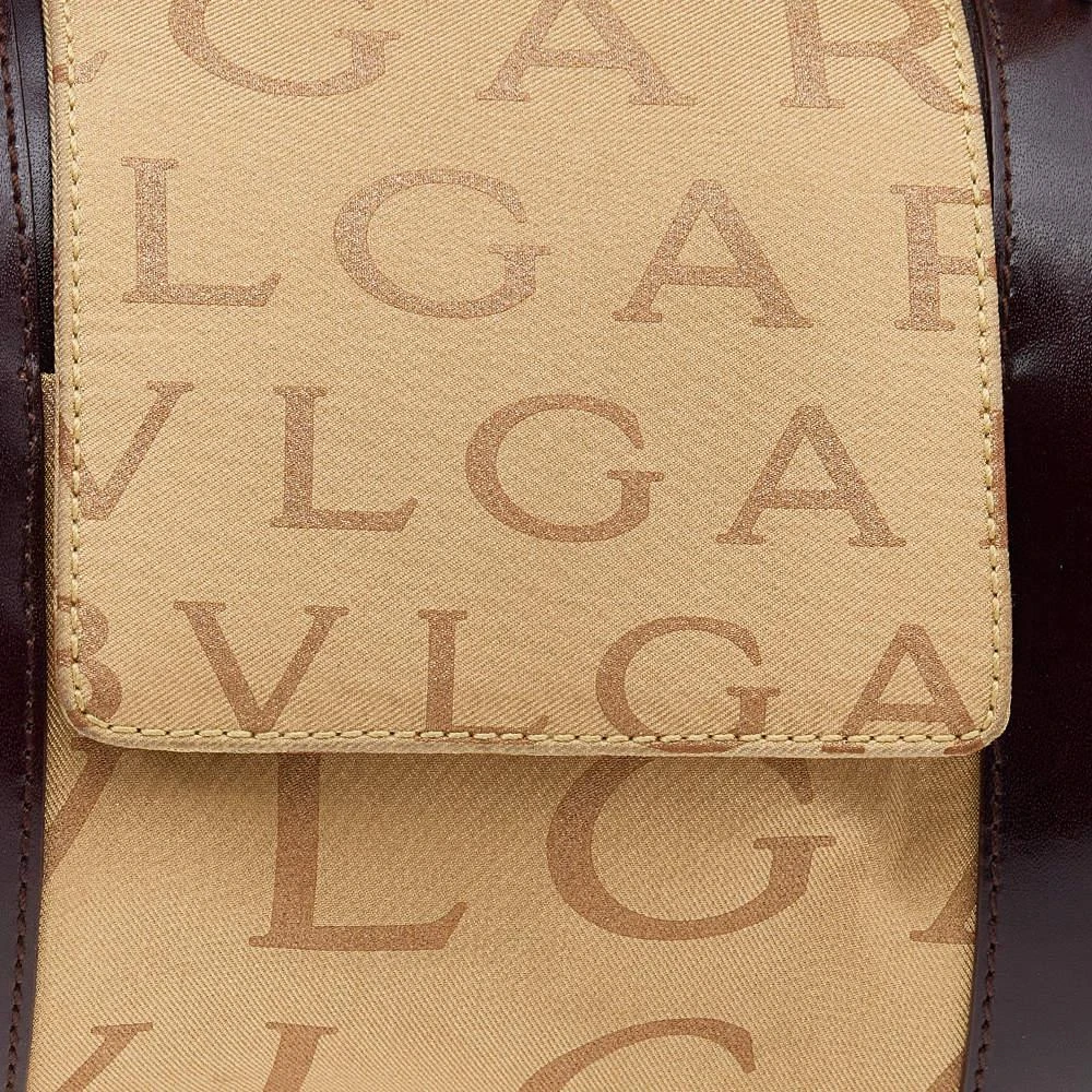 商品[二手商品] BVLGARI|Bvlgari Beige/Brown Canvas And Leather Cylinder Bag,价格¥2823,第5张图片详细描述