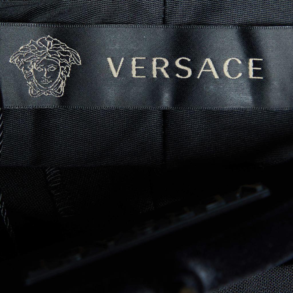 Versace Black Stretch Wool Tailored Trousers L商品第4张图片规格展示