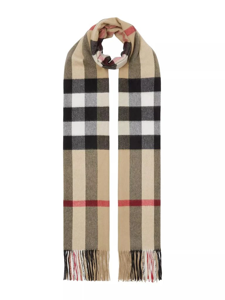 商品Burberry|Oversize Check Cashmere Scarf,价格¥6866,第2张图片详细描述