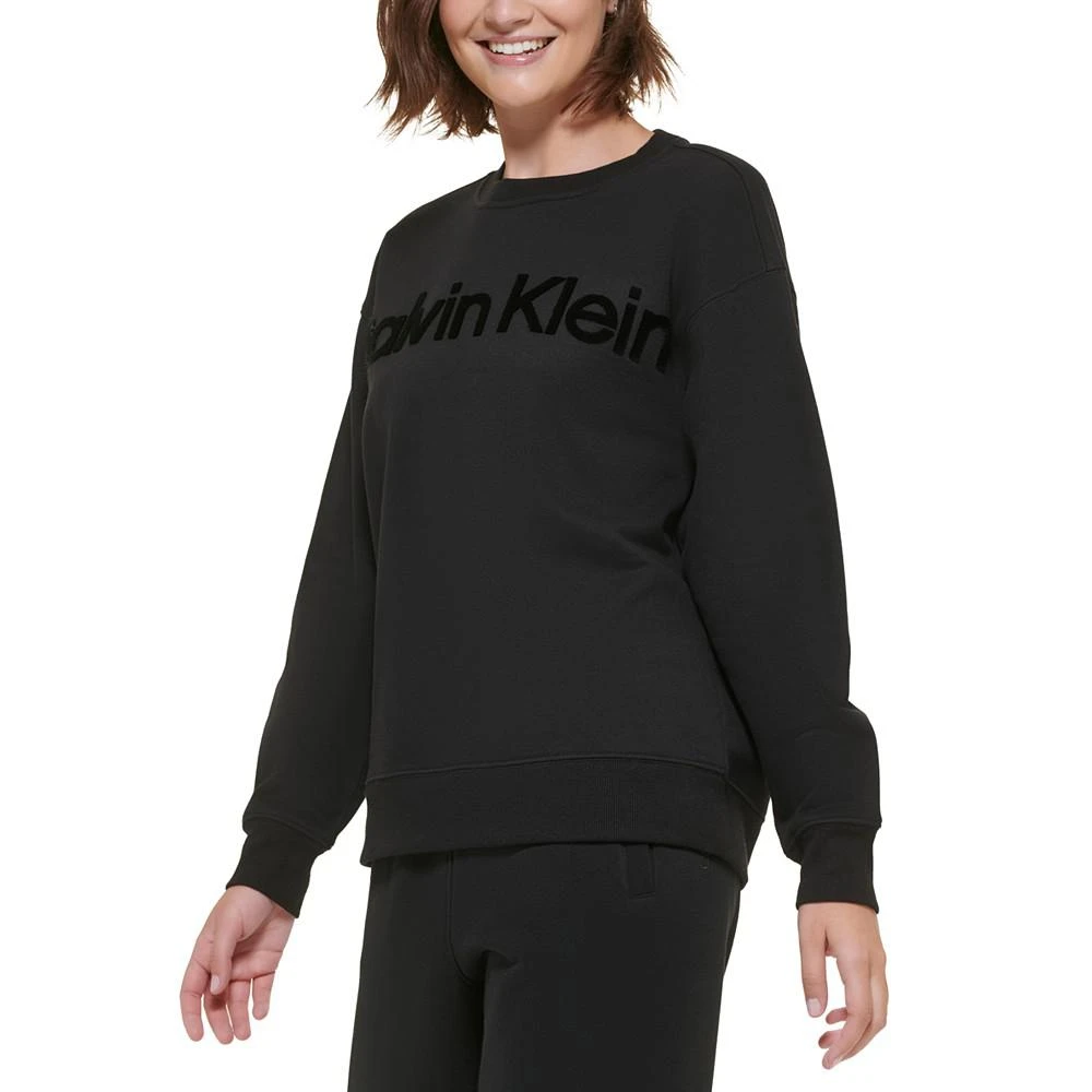 商品Calvin Klein|Women's Embroidered Logo Pullover Sweatshirt,价格¥260,第3张图片详细描述