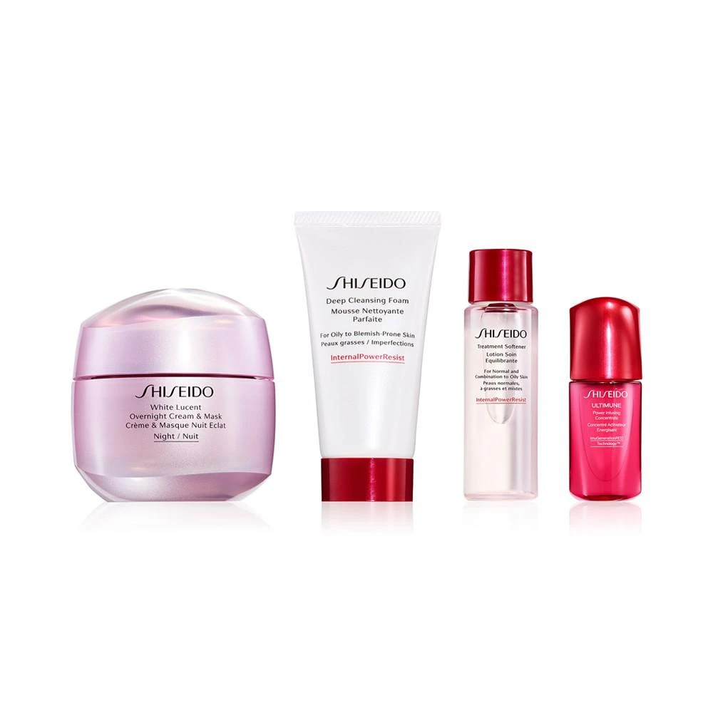 商品Shiseido|4-Pc. White Lucent Brighter Nights Skincare Set,价格¥829,第3张图片详细描述