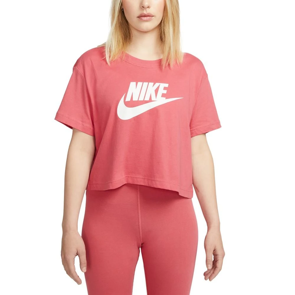 商品NIKE|Women's Sportswear Cotton Logo Cropped T-Shirt,价格¥93,第1张图片