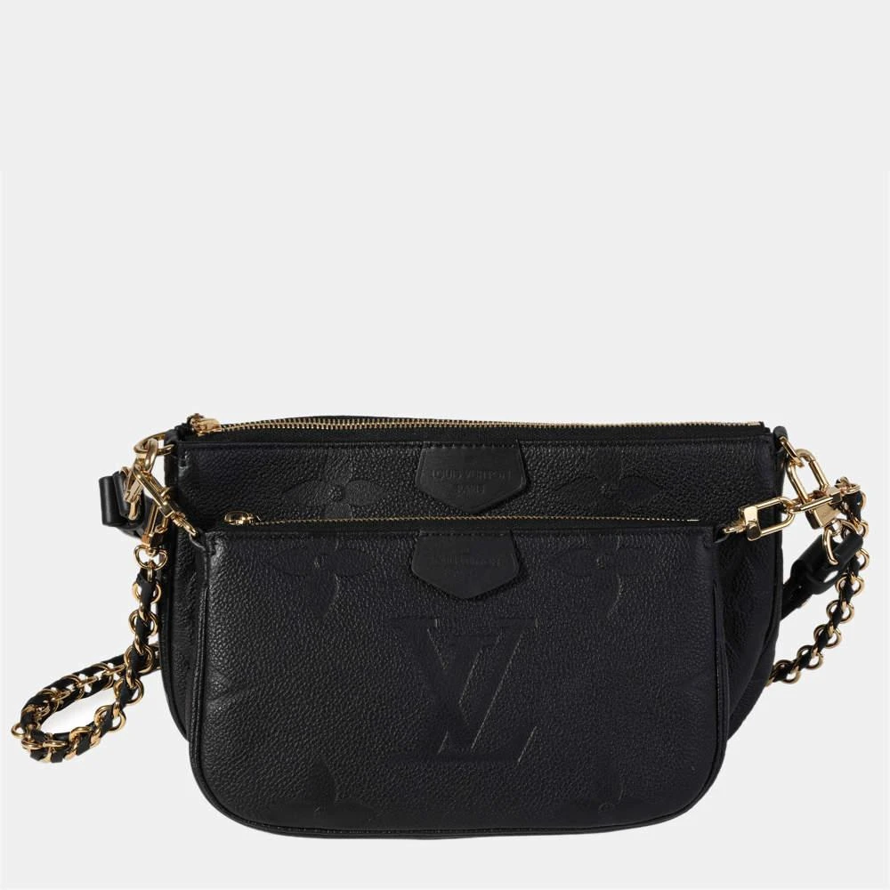 商品[二手商品] Louis Vuitton|Louis Vuitton Black Monogram Leather Empreinte Multi-Pochette Accessoires Shoulder Bag ,价格¥21349,第1张图片