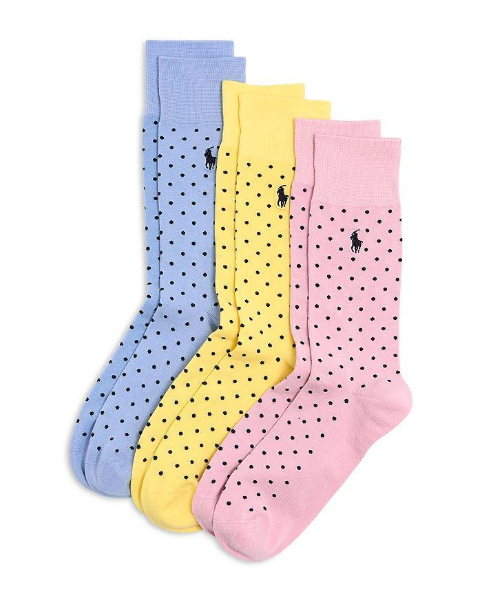 商品Ralph Lauren|Dot Crew Socks, Pack of 3,价格¥181,第1张图片详细描述