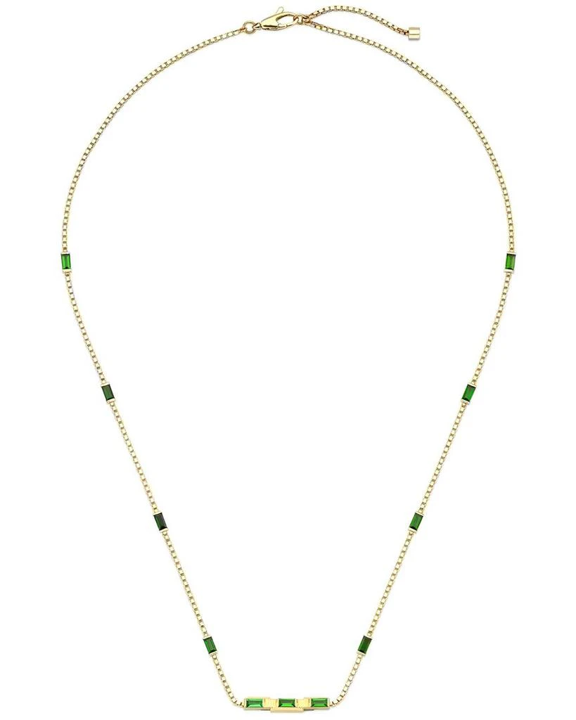 商品Gucci|Gucci Link to Love 18K Rose Gold 1.17 ct. tw. Green Tourmaline Necklace,价格¥22256,第1张图片