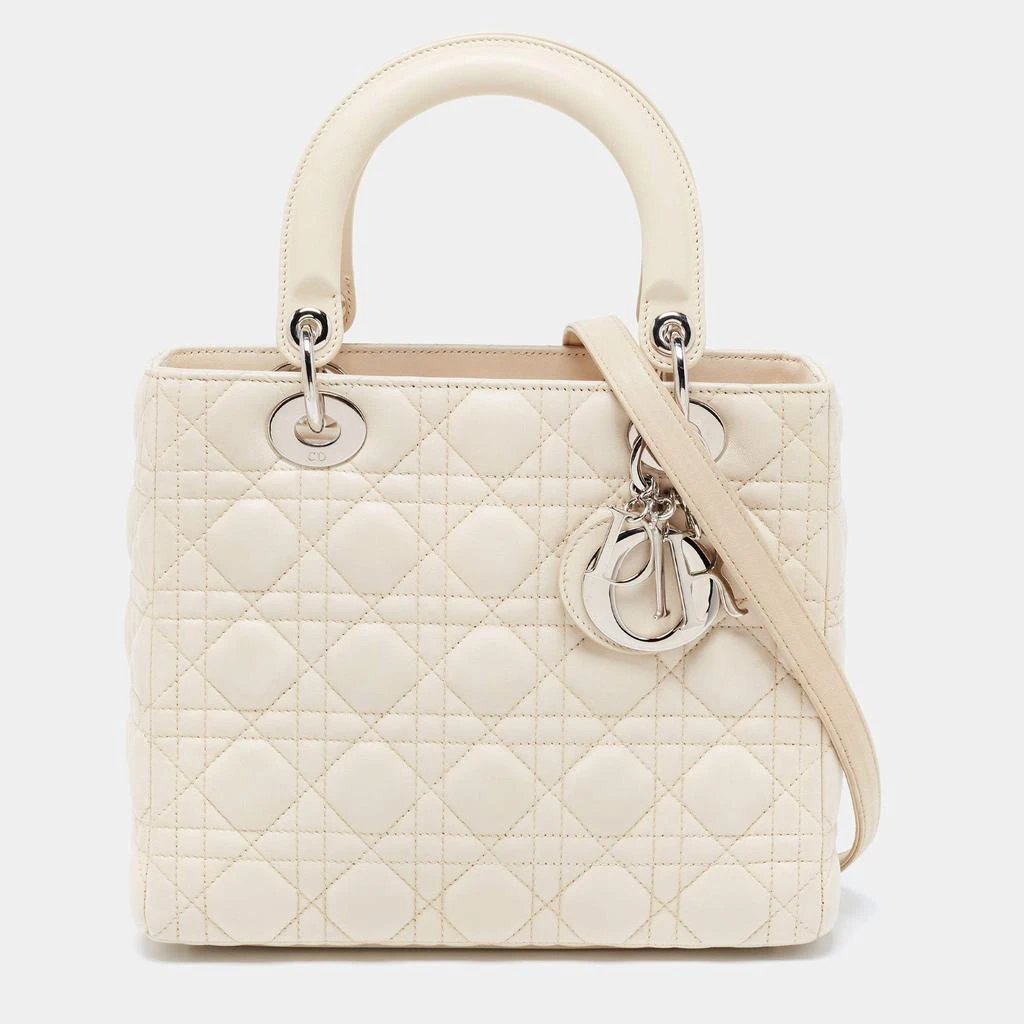 商品[二手商品] Dior|Dior Beige Cannage Leather Medium Lady Dior Tote ,价格¥22336,第1张图片