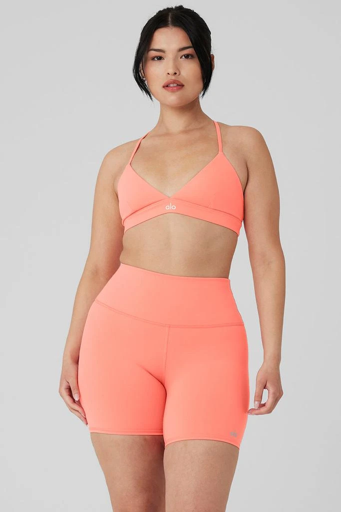 Alo Yoga Splendor Bra - Candy Orange/White Lingerie