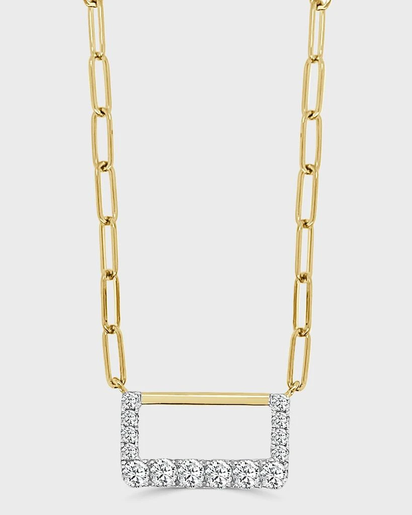 商品Frederic Sage|Small Rectangular Shape Diamond Pendant Necklace,价格¥25505,第1张图片
