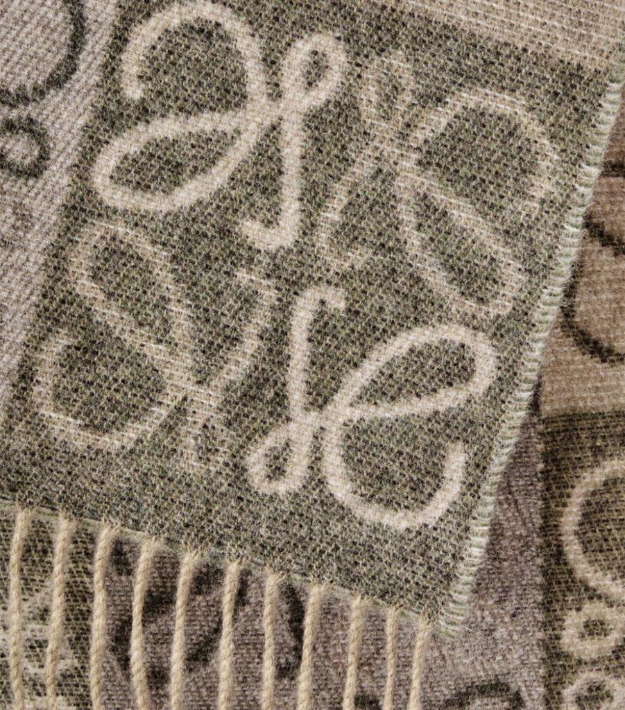 罗意威老花Anagram拼色羊毛羊绒围巾商品第3张图片规格展示