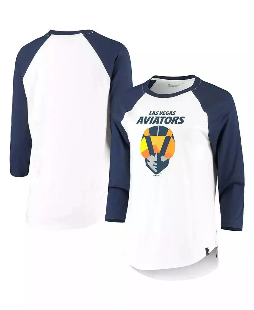 商品Under Armour|Women's Navy, White Las Vegas Aviators Three-Quarter Sleeve Baseball T-shirt,价格¥277,第1张图片