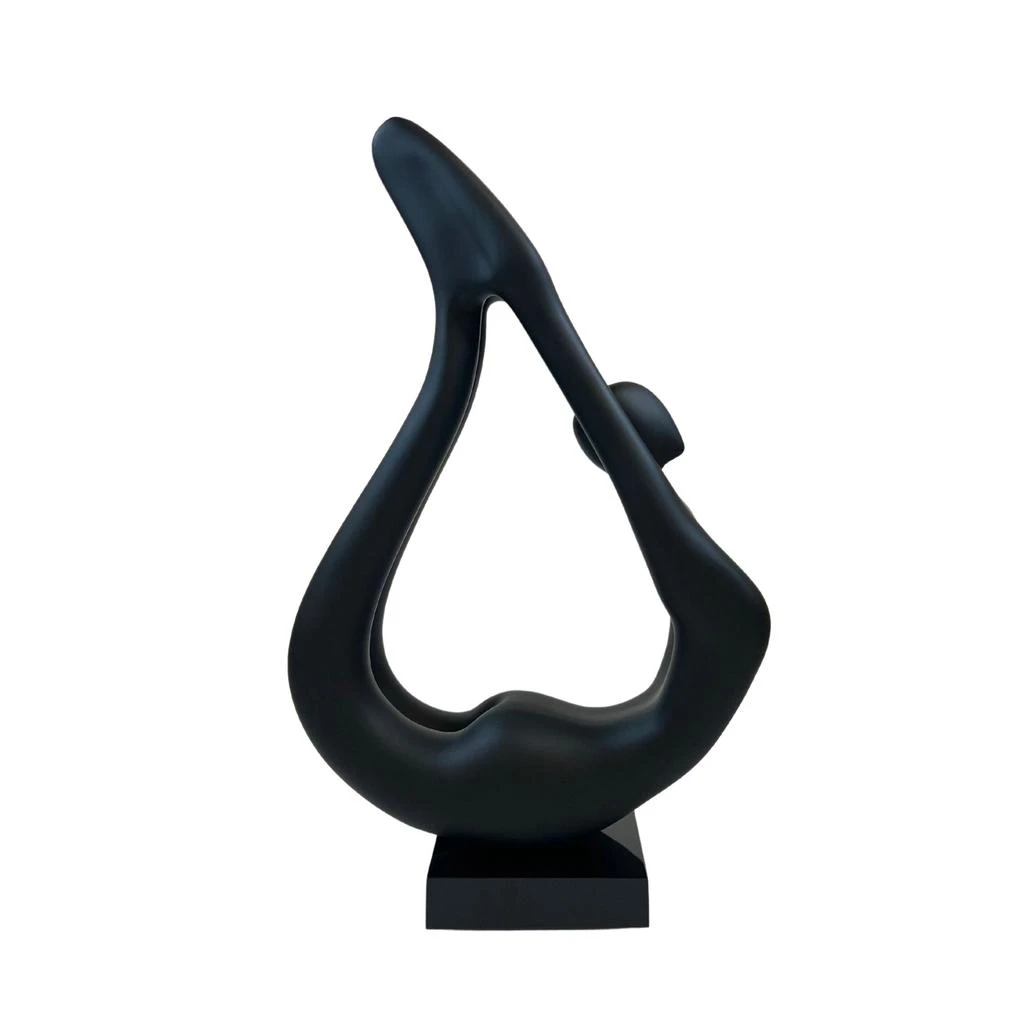 Finesse Decor Yoga Black Sculpture - White Base 5