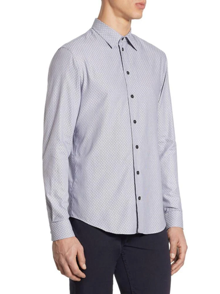 商品Armani|Tailored-Fit Geometric Print Cotton Shirt,价格¥766,第3张图片详细描述