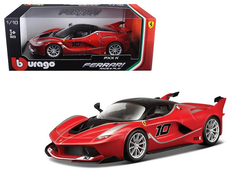 商品Bburago|Ferrari FXX-K #10 Red 1/18 Diecast Model Car by,价格¥716,第1张图片