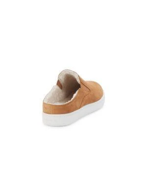 商品Vince|Verrell Suede & Shearling-Lined Backless Slip-On Sneakers,价格¥394,第3张图片详细描述
