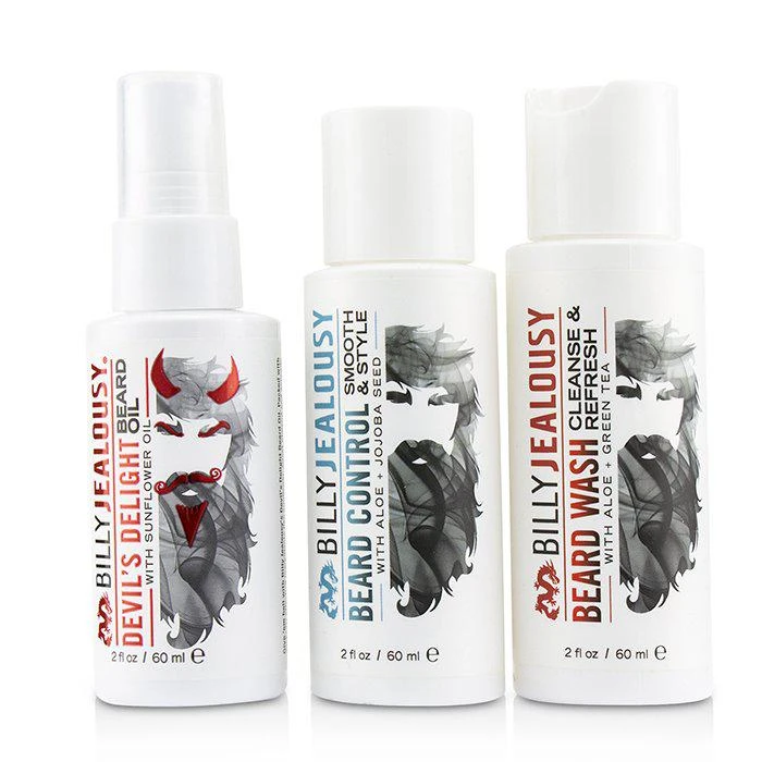 商品Billy Jealousy|Billy Jealousy 胡须护理三件套：胡须洗剂60ml、胡须定型膏60ml、胡须护理精油60ml 3pcs,价格¥209,第1张图片