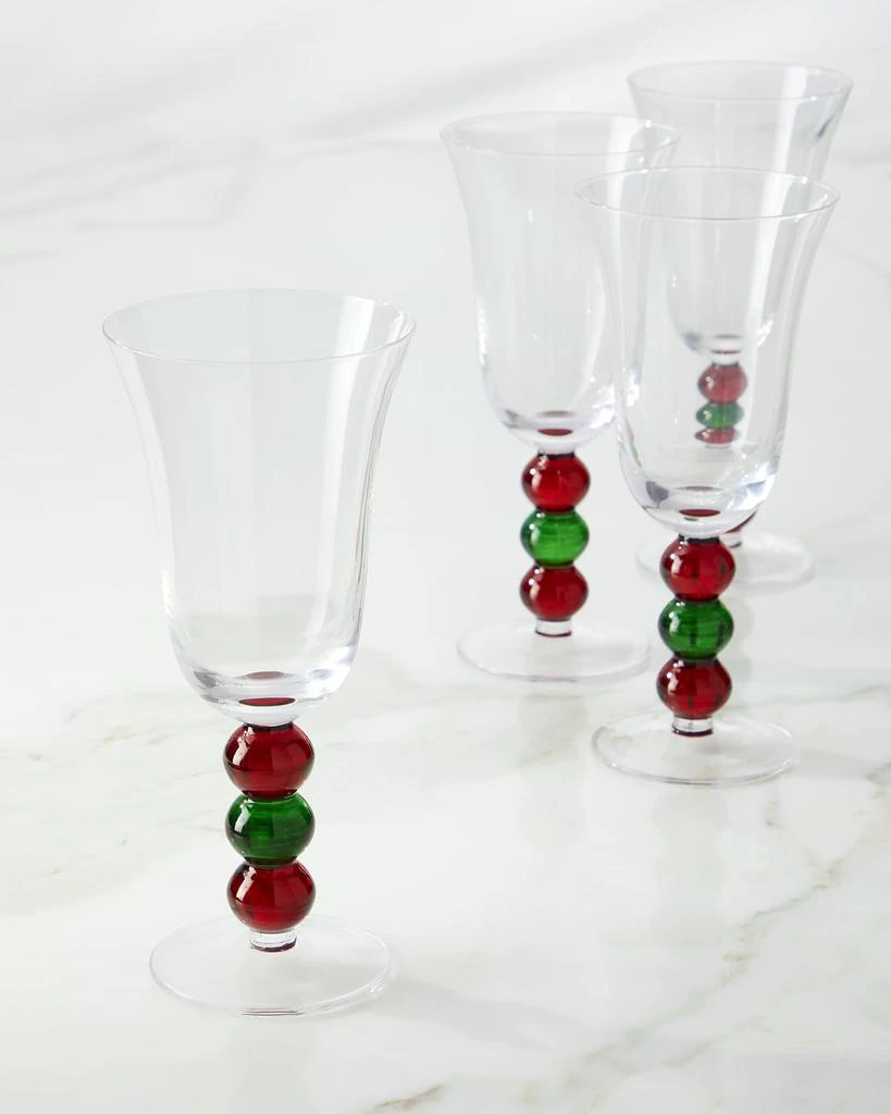 商品Neiman Marcus|Green & Red Goblets, Set of 4,价格¥380,第1张图片