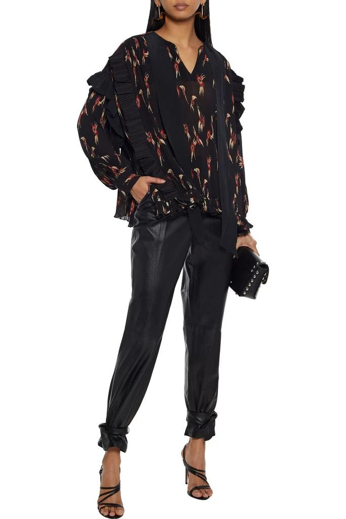 商品Isabel Marant|Willis ruffle-trimmed floral-print plissé crepe de chine blouse,价格¥2792,第2张图片详细描述