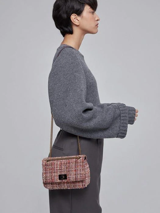 商品DECKE|Tweed Mlb Bag Pink,价格¥1912,第2张图片详细描述