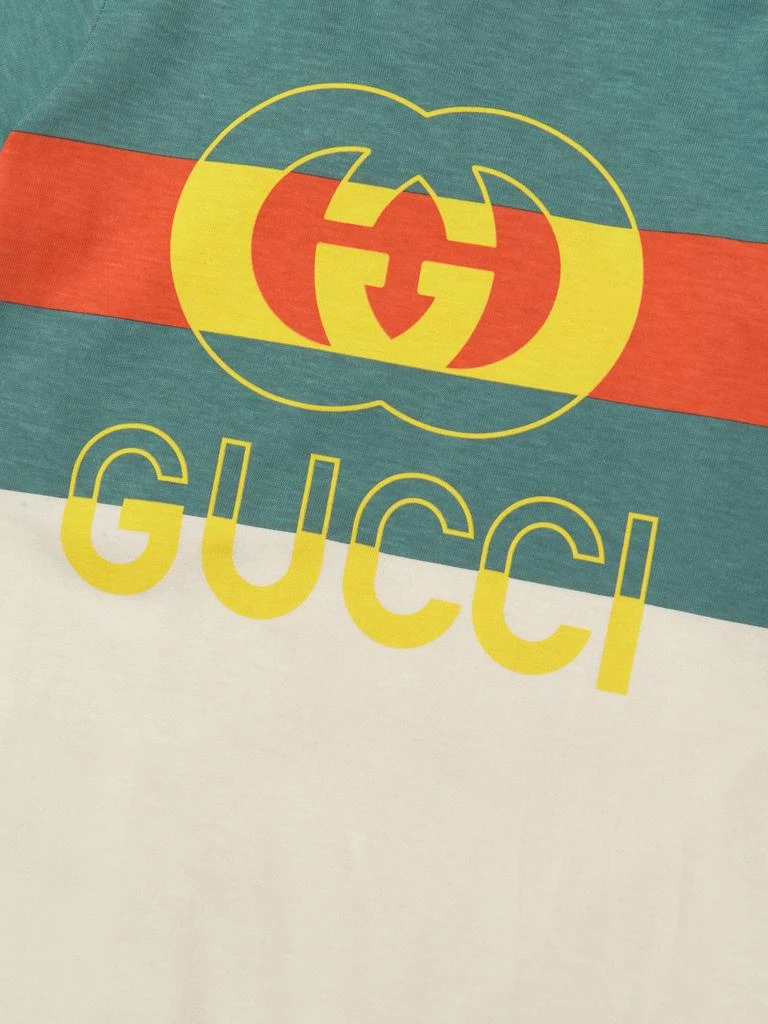 商品Gucci|Gucci Baby Boys Logo Romper in Green,价格¥1458,第3张图片详细描述