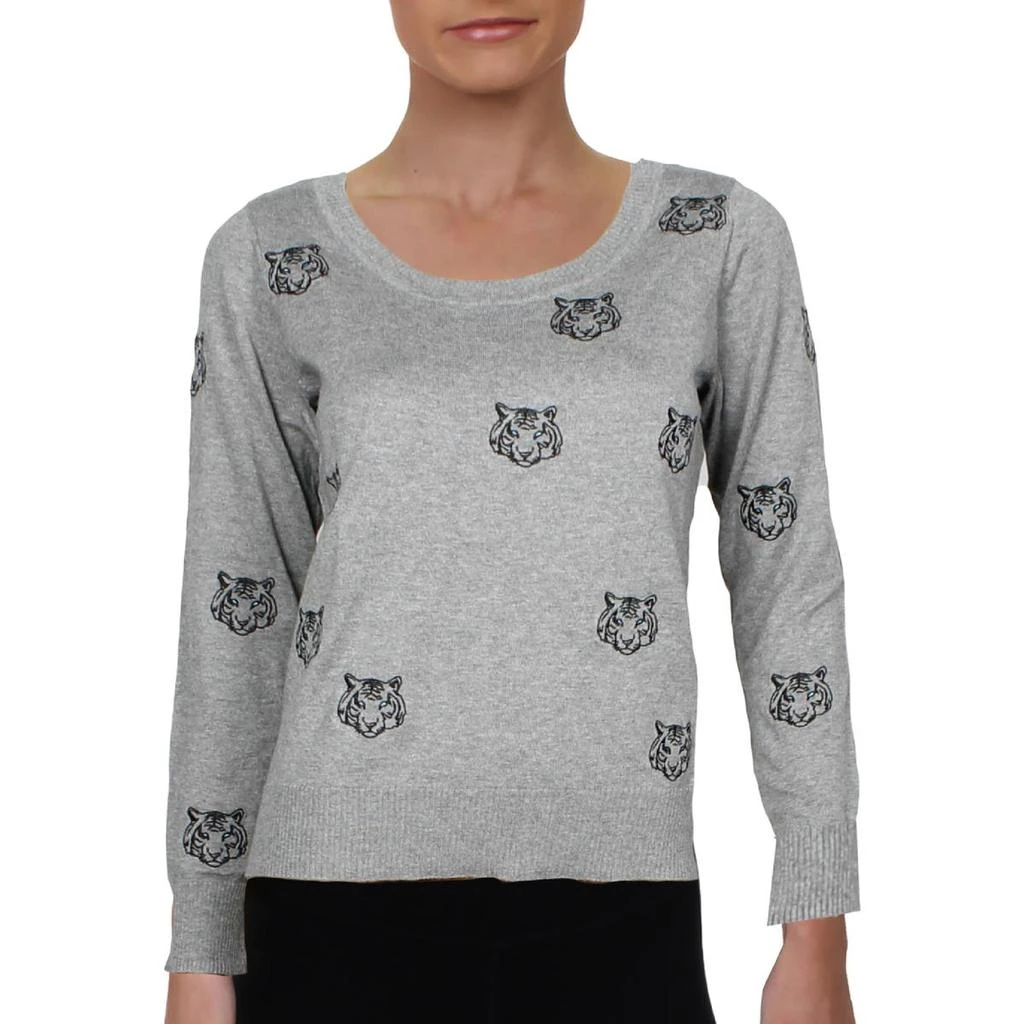 商品Chaser|Chaser Womens Cashmere Blend Embroidered Pullover Sweater,价格¥115,第1张图片