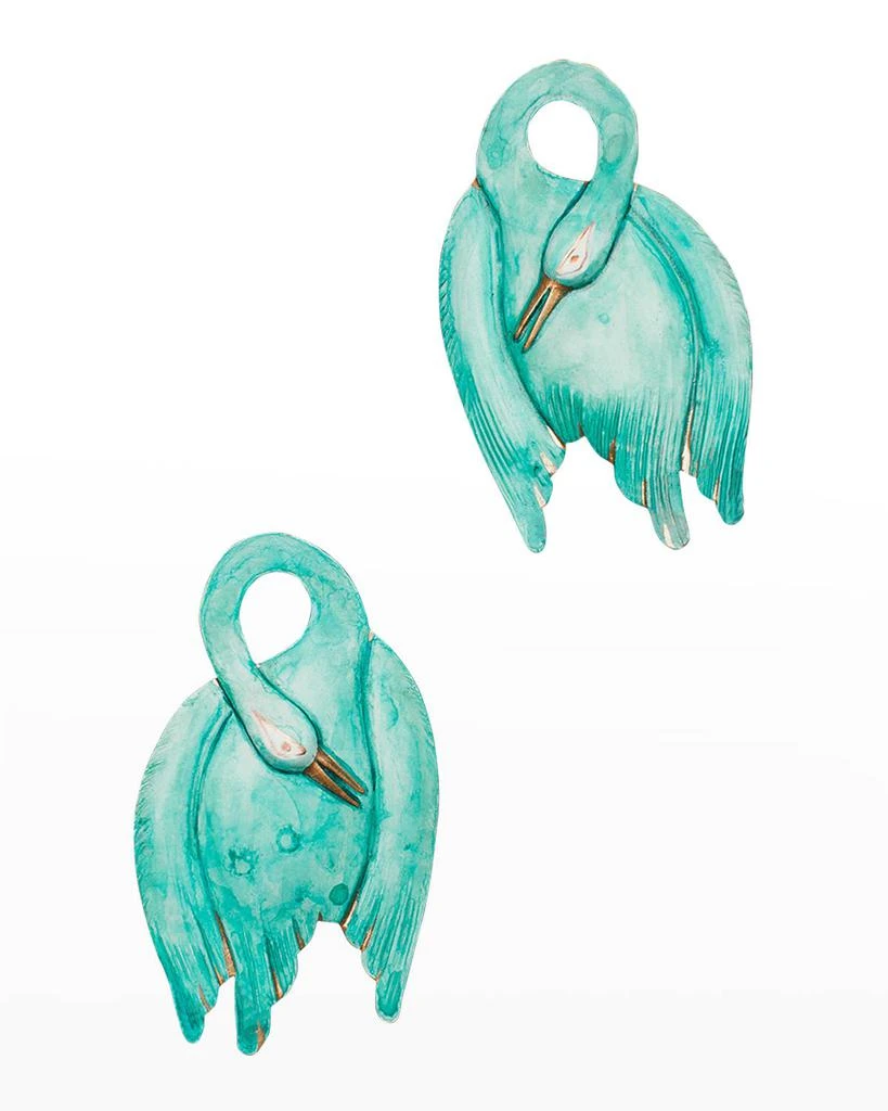 商品We Dream in Colour|Jade Swan Earrings,价格¥2510,第1张图片