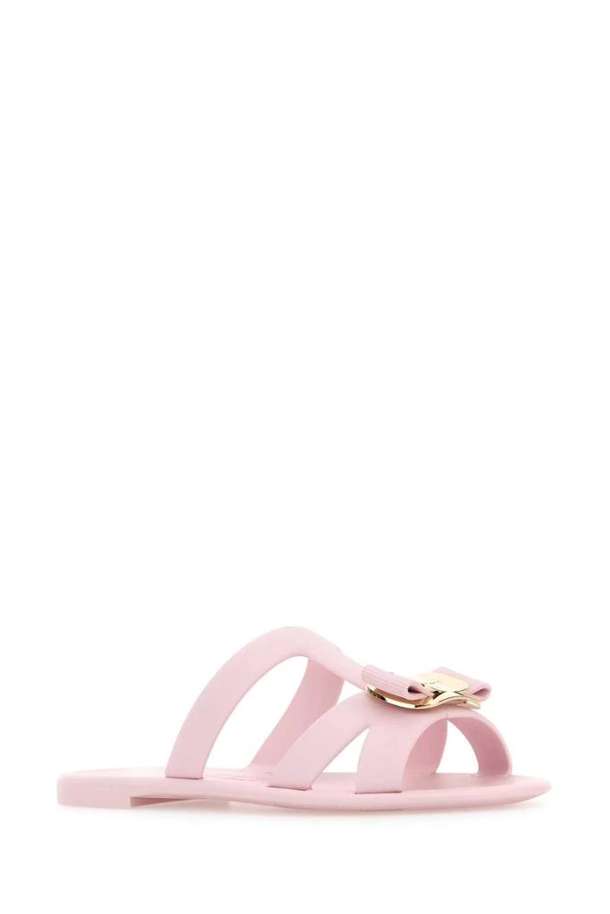 商品Salvatore Ferragamo|Pastel Pink Rubber Lilou Slippers,价格¥2876,第2张图片详细描述