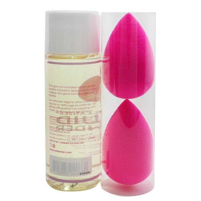 商品beautyblender|BeautyBlender 原创粉色美妆蛋2只装 + 清洁液88ml 3pcs,价格¥345,第3张图片详细描述