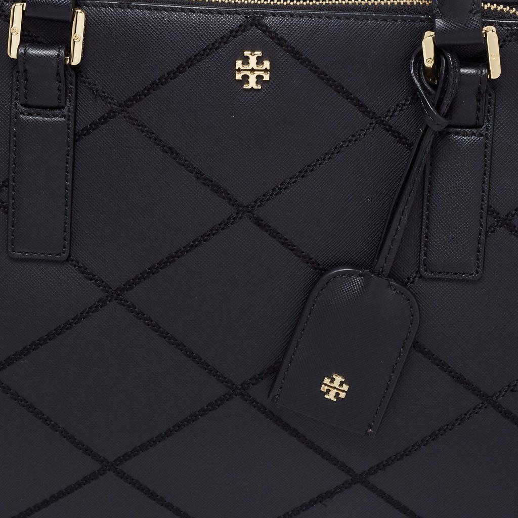 商品[二手商品] Tory Burch|Tory Burch Black Wild Stitch Leather Robinson Double Zip Tote,价格¥2940,第7张图片详细描述