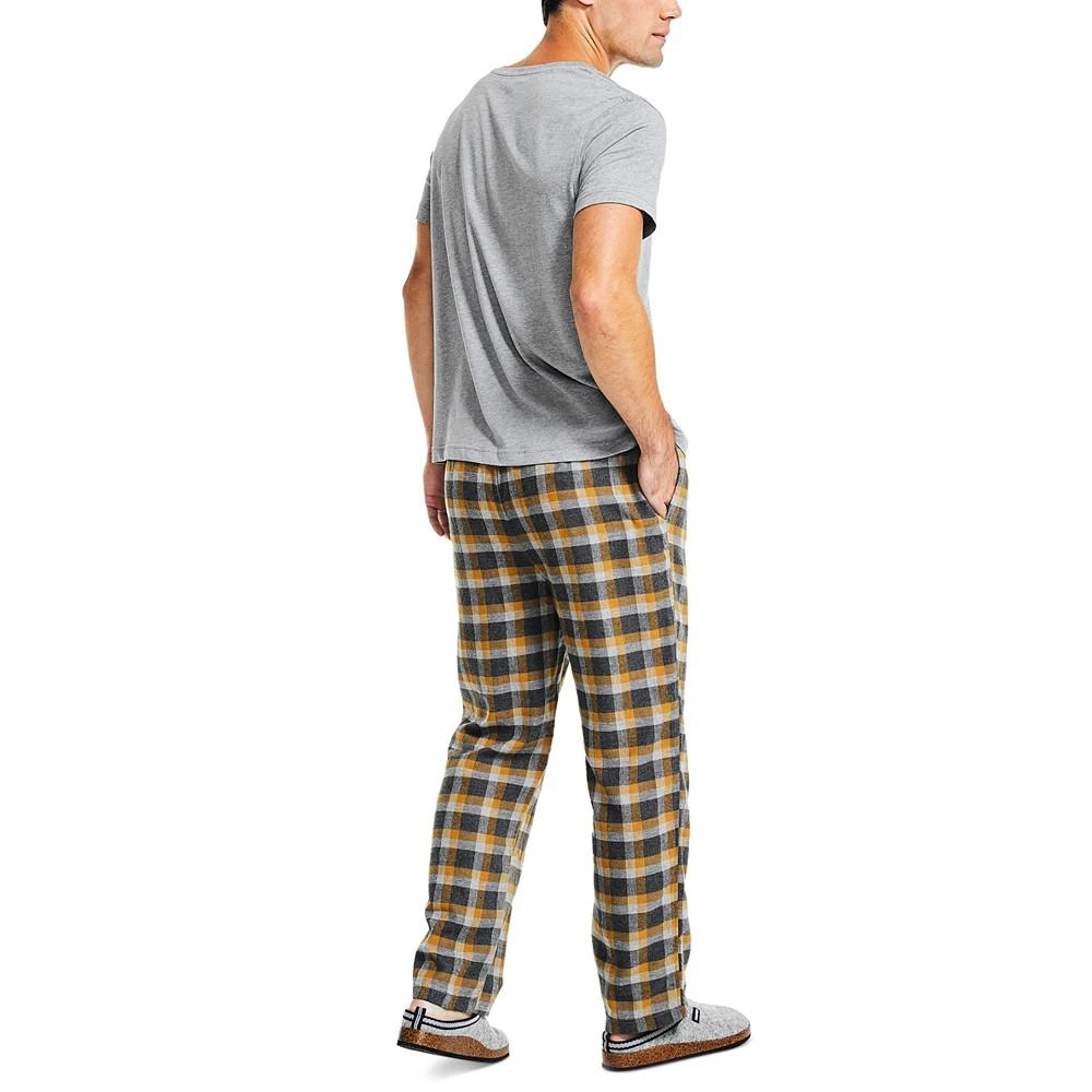 商品Nautica|Men's 2-Pc. Classic-Fit Solid T-Shirt & Plaid Flannel Pajama Pants Set,价格¥359,第4张图片详细描述