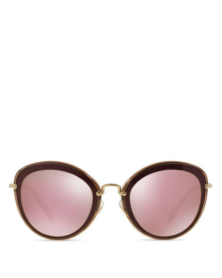 商品Miu Miu|Mirrored Round Sunglasses, 54mm,价格¥2430,第1张图片