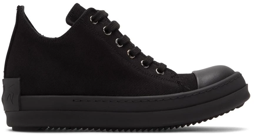 商品Rick Owens|Black License Plate Low Sneakers,价格¥2728,第1张图片