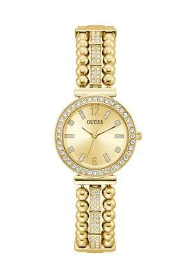 商品GUESS|Triple Stand Gold Tone Stainless Steel Watch,价格¥1051,第1张图片