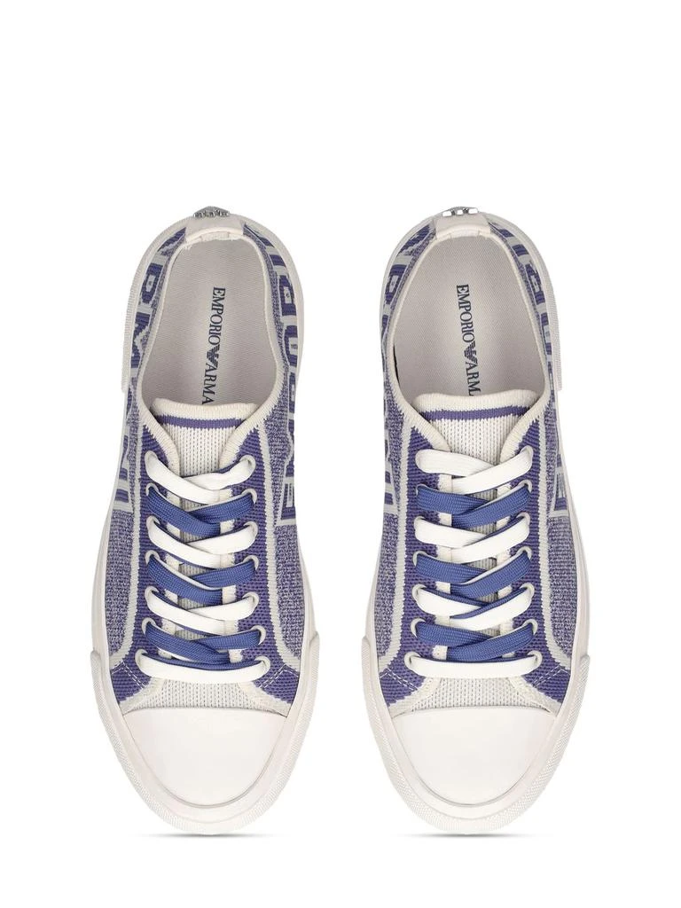 商品Emporio Armani|Intarsia Knit Nylon Sneakers,价格¥900,第1张图片详细描述
