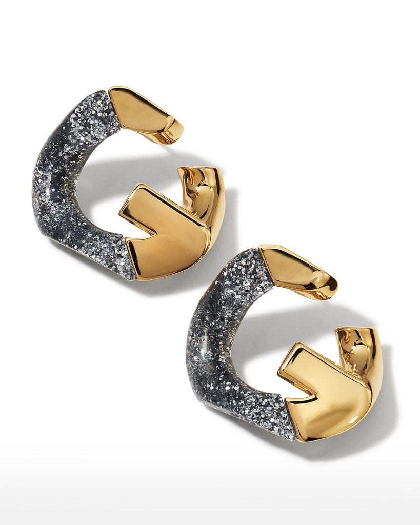 Men's G Chain Glitter Earrings商品第1张图片规格展示