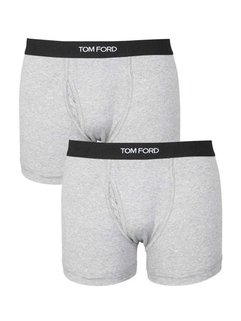 商品Tom Ford|Tom Ford Logo Waistband Pack Of Two Boxers,价格¥614,第1张图片